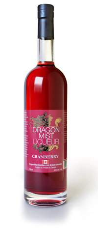 cranberry liqueur from Dragon Mist Distillery